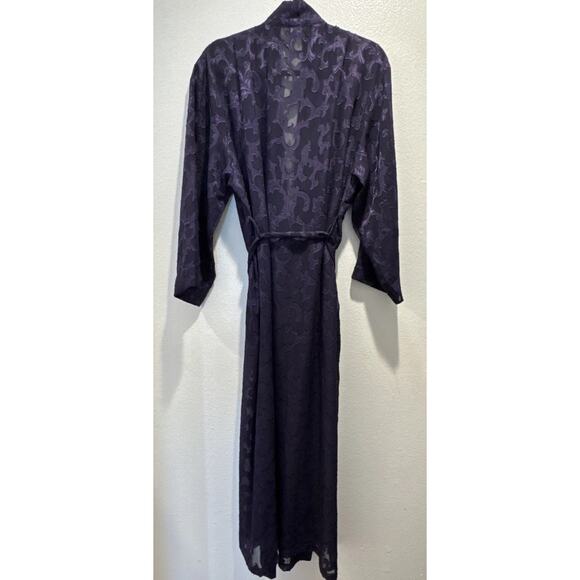Vintage Victoria’s Secret Purple Robe Gold Crown Label Small Peignoir Glam READ - Picture 3 of 9